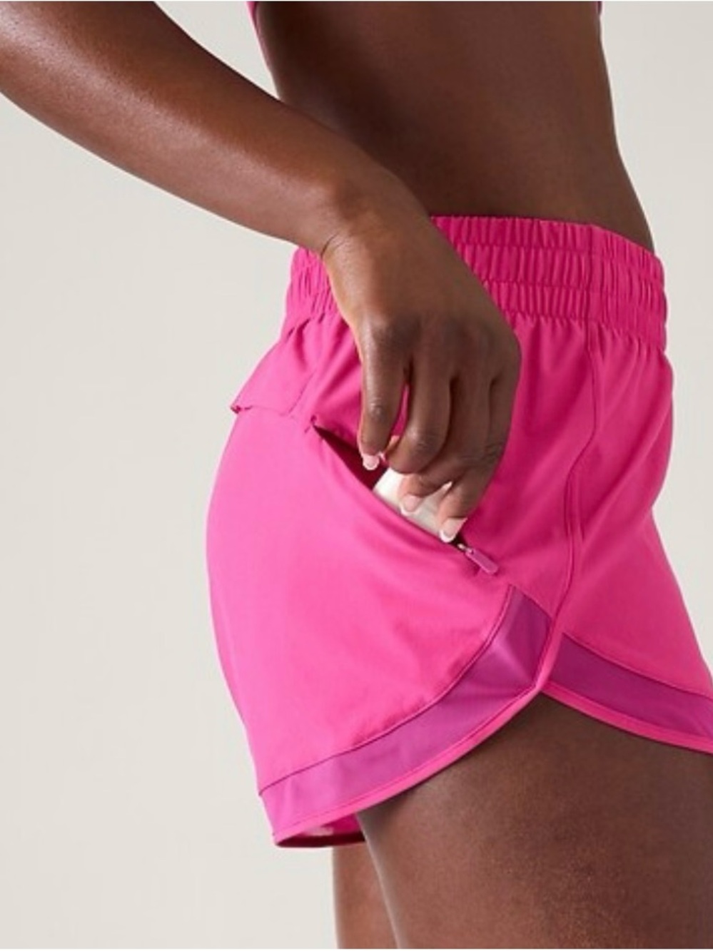 Athleta Mesh Racer Run Mid Rise 4 Short - Picture 2 of 6